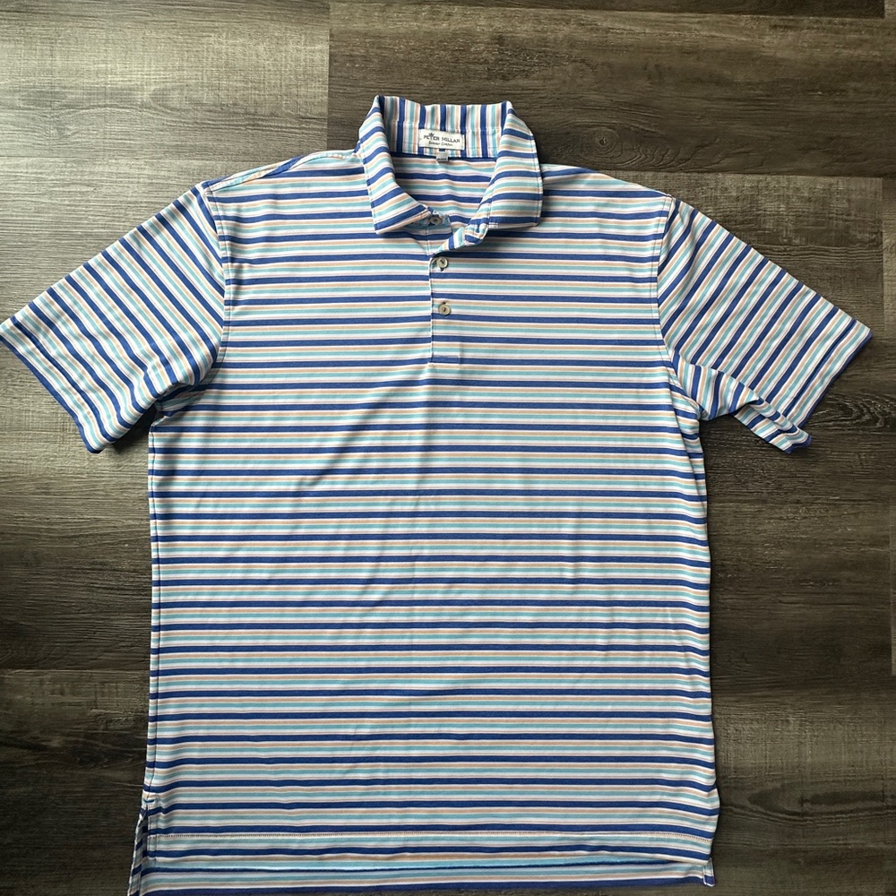 Peter Millar Summer Comfort Performance Polo Striped Large